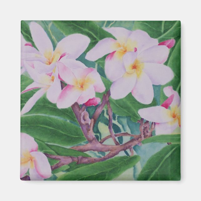 Plumeria Magnet (Front)