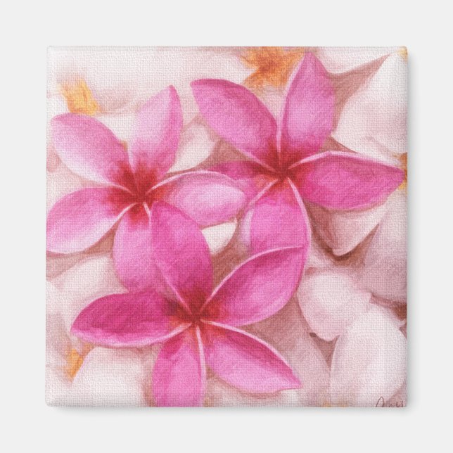 Plumeria Magnet (Front)