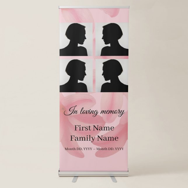 Plumeria memorial collage  retractable banner (Front)