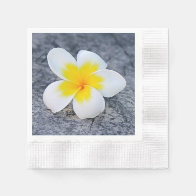 plumeria napkin (Front)