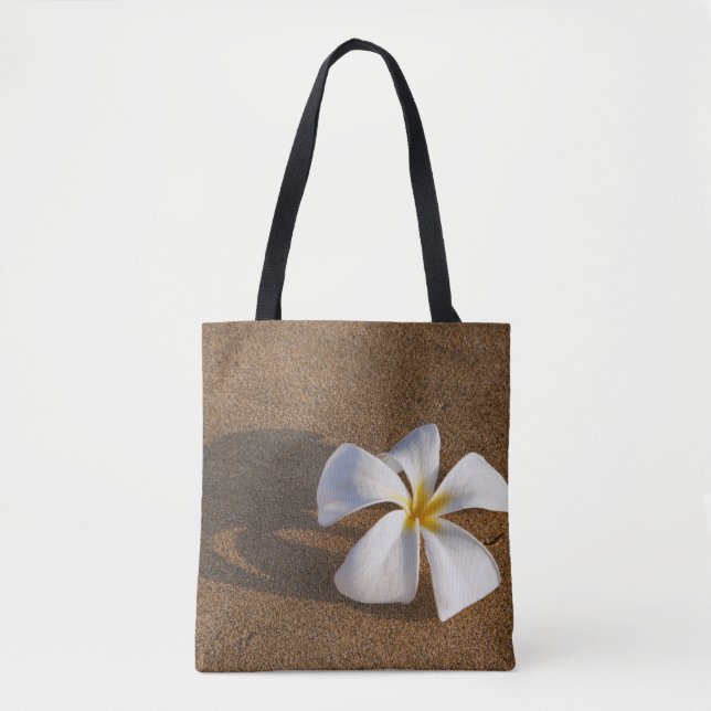 Plumeria on sandy beach, Maui, Hawaii, USA Tote Bag (Front)