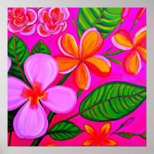 Plumeria Punch Poster