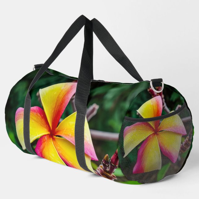Plumeria rubra duffle bag (Right Corner)