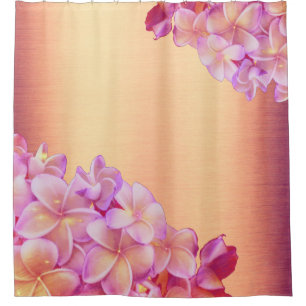 Plumeria Sunset Shower Curtain