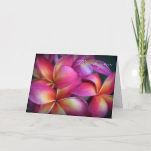 Plumeria Thank You Note Card