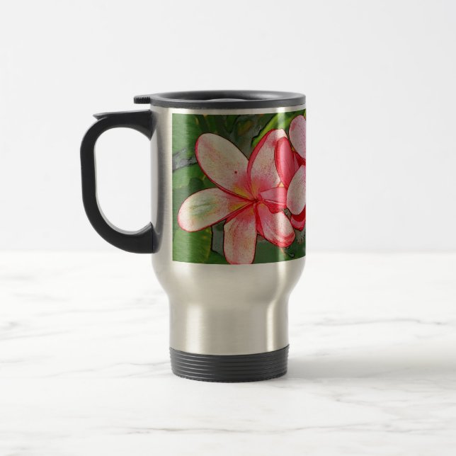 Plumeria Travel Mug (Left)