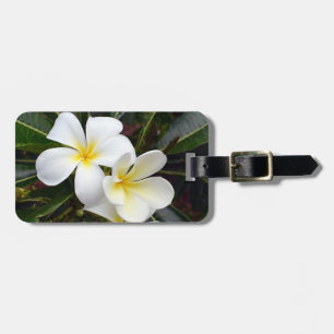 Plumeria Tropical Flowers Luggage Tag