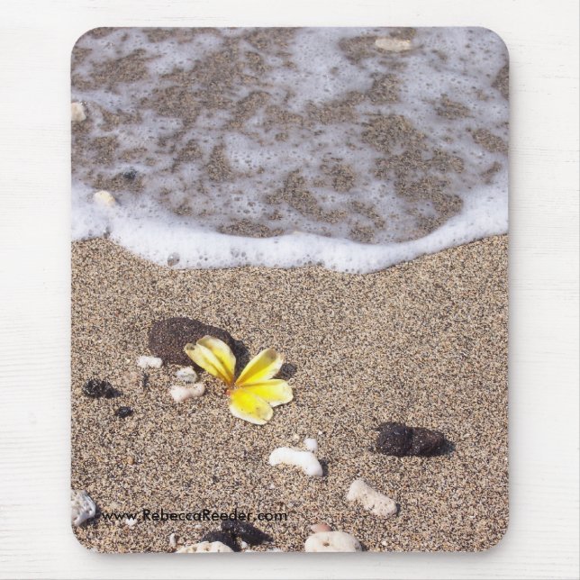 Plumeria Washes Ashore Mouse Mat (Front)