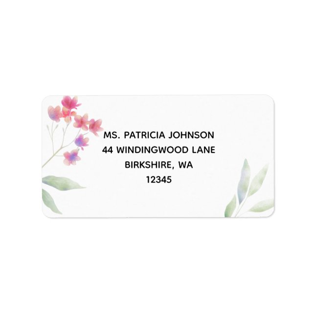 Plumeria Water Colour Label (Front)