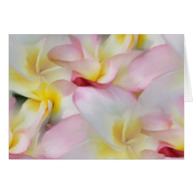 Plumeria Watercolor Card (Front Horizontal)