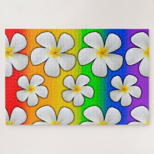 Plumeria with Rainbow Colours 1014 pieces, Jigsaw Puzzle