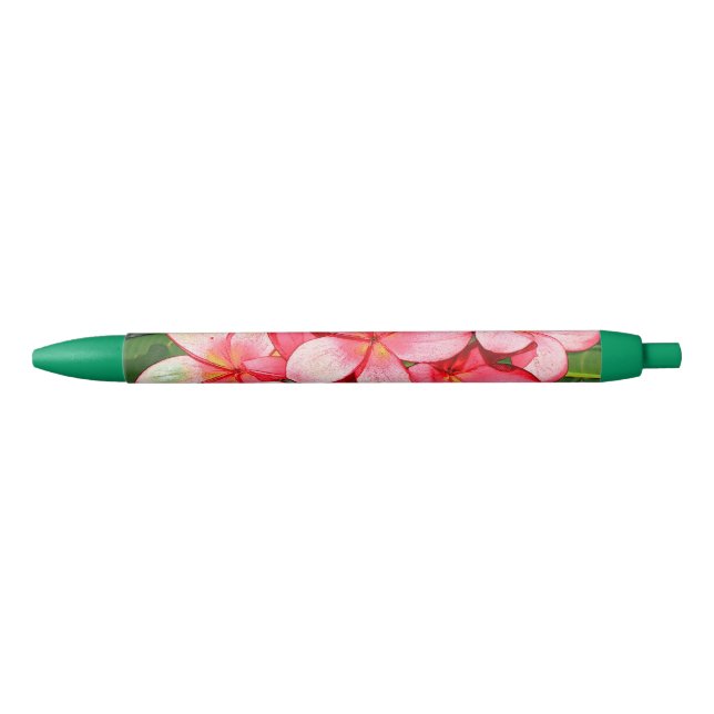 Plumerias Black Ink Pen (Front)