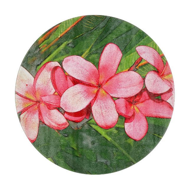 Plumerias Cutting Board (Front)