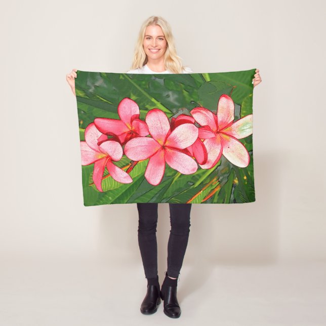 Plumerias Fleece Blanket (In Situ)