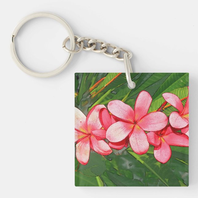 Plumerias Key Ring (Front)