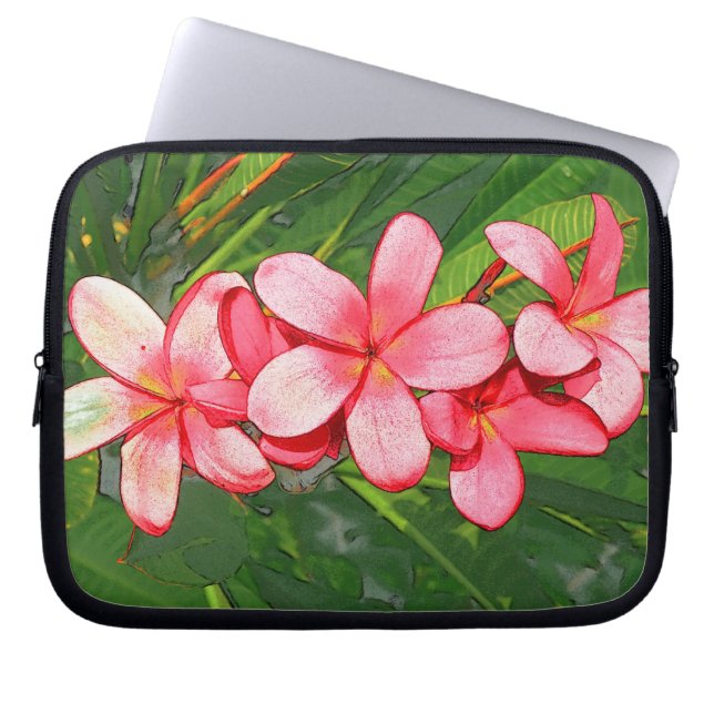 Plumerias Laptop Sleeve (Front)