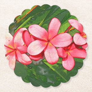 Plumerias Paper Coaster