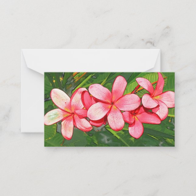 Plumerias pink  card (Front)