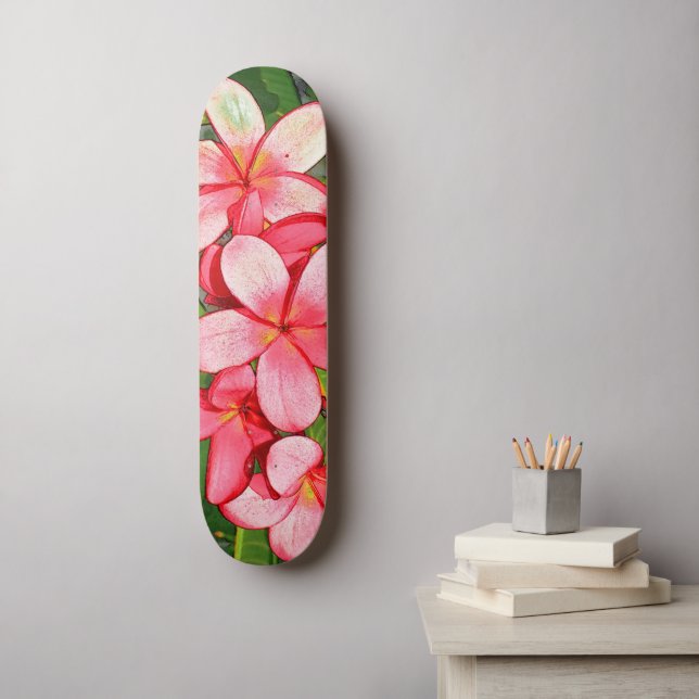 Plumerias Skateboard (Wall Art)