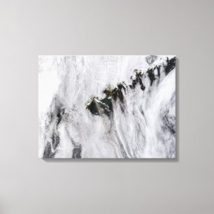 Plumes from Okmok Volcano, Aleutian Islands Canvas Print