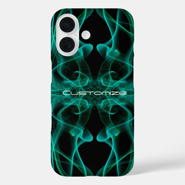 Plumes of Green Smoke Custom on Black Case-Mate iPhone Case (Back)