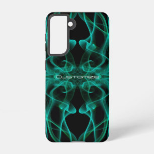 Plumes of Green Smoke Custom on Black Samsung Galaxy Case