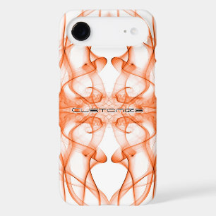 Plumes of Orange Smoke Custom on white