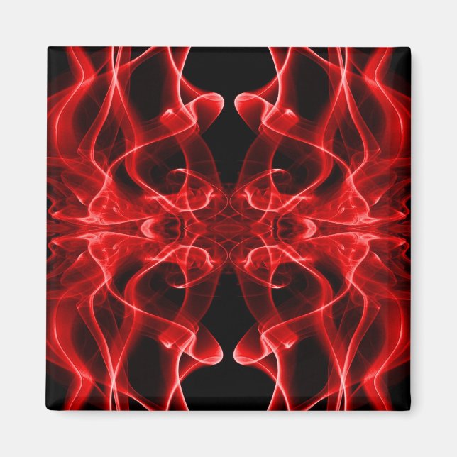 Plumes of Red Smoke on Black Magnet (Front)