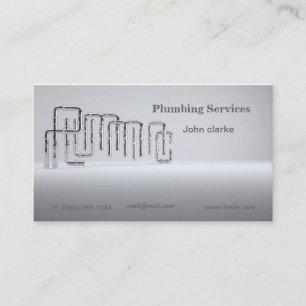 Plumming or trade services business card