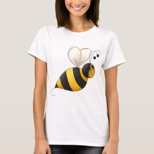 yellow and black striped bee t shirt