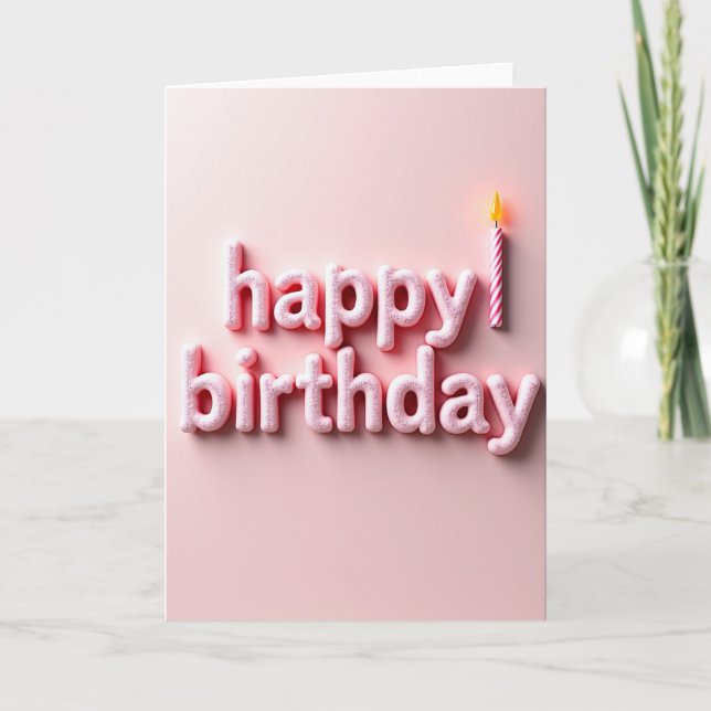 Plump Candle Birthday Card (Front)