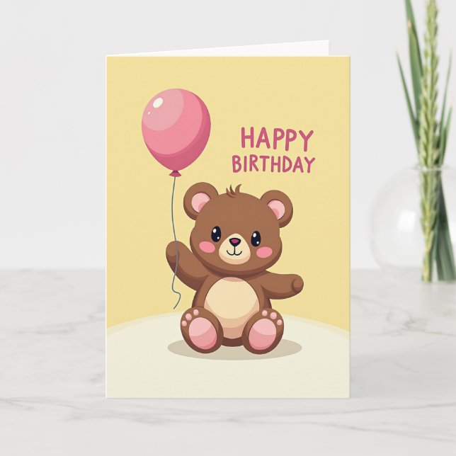 Plump Creature Birthday Card (Front)