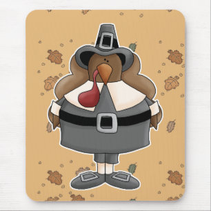plump pilgrim turkey mouse mat