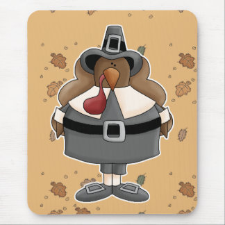 plump pilgrim turkey mouse mat