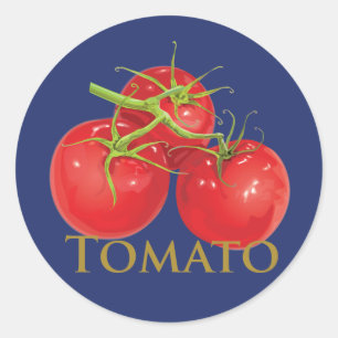 Plump Red Tomatoes Classic Round Sticker