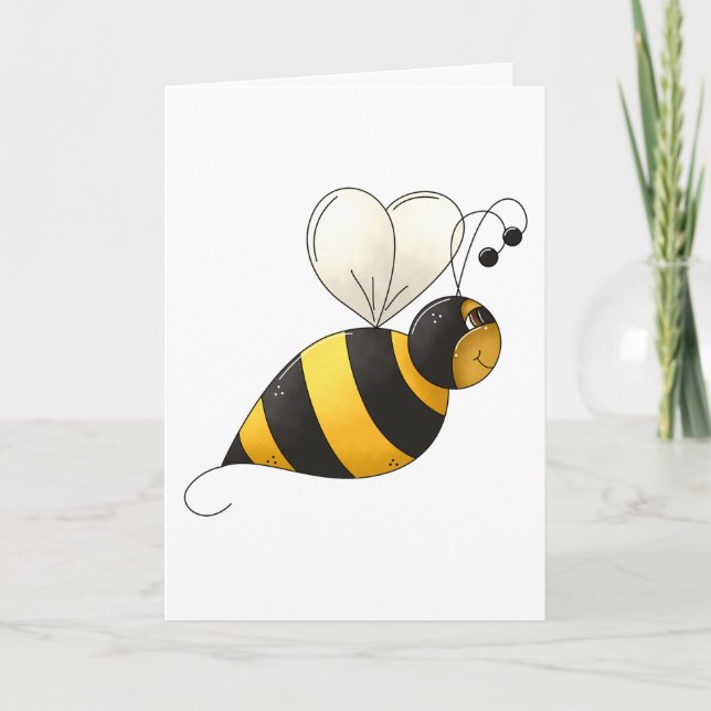 Plump Winged Bumble Bee Card (Front)