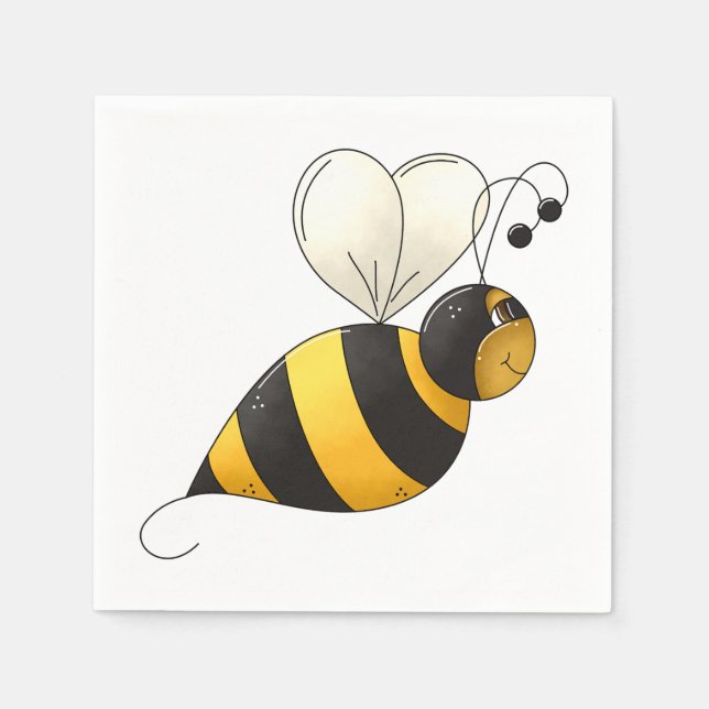 Plump Winged Bumble Bee Napkin (Front)
