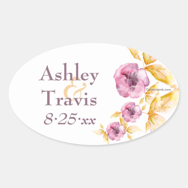 Plumrose Watercolor Stickers (Front)