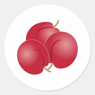 Plums Classic Round Sticker
