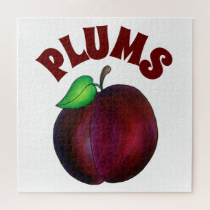 Plums Ripe Summer Purple Plum Fruit Decor Jigsaw Puzzle