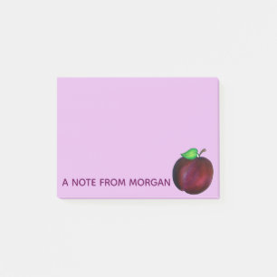 Plums Ripe Summer Purple Plum Fruit Illustration Post-it Notes