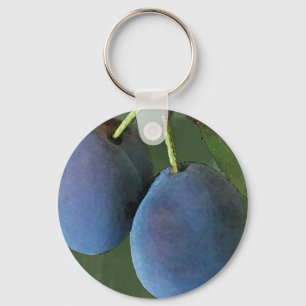 Plums Watercolor - Key Chain