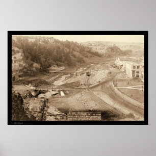 Plunge Bath & Evan's Residence Hot Springs SD 1891 Poster