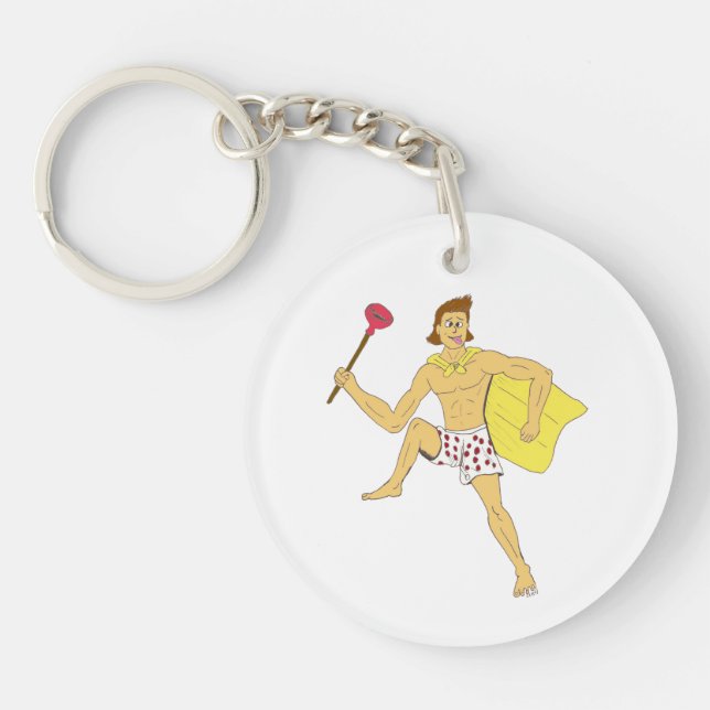 plunger and underwear guy key ring (Front)
