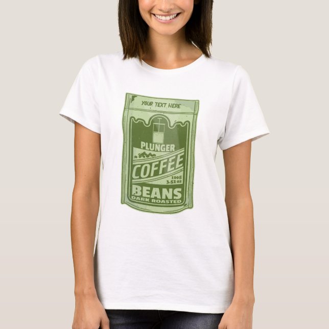Plunger coffee pop art food packaging illustration T-Shirt (Front)