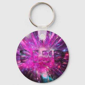 PLUR Magenta Key Ring