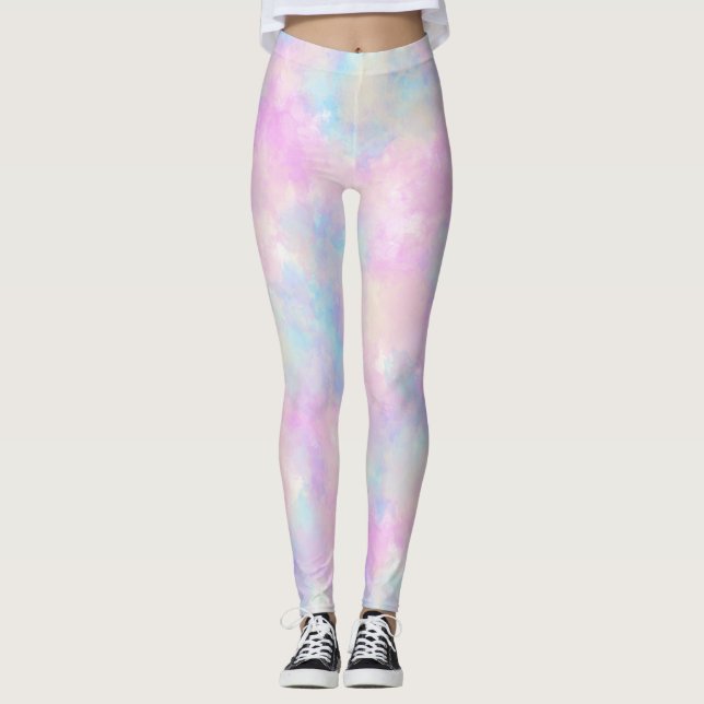 Plur Pastel Leggings, Rave Pants, Sweet Lolita Leggings (Front)