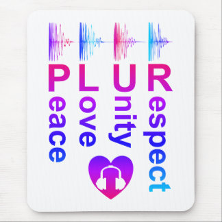 PLUR (Peace Love Unity Respect) Mouse Mat