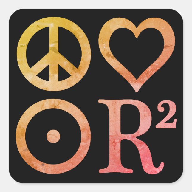 PLUR Symbols Square Stickers (Front)