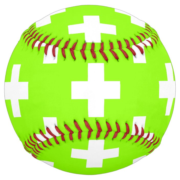 Plus Signs Pattern Lime Green Softball Zazzle.co.uk